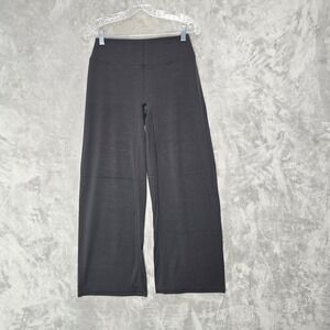 Oner Active Wide Leg Pants Women L Short Length Black High Rise Yoga Loungewear